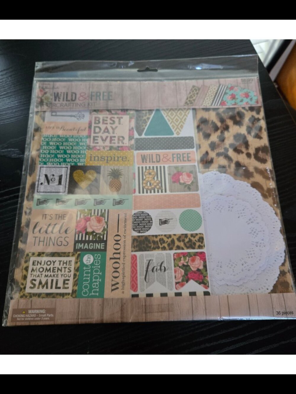 New Wild & Free Papercrafting / Scrapbooking Kit Doilies / Stickers / Papers